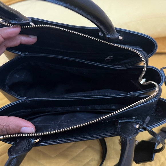 DKNY Black Paige Medium Satchel With Convertible Strap - Picture 8 of 9